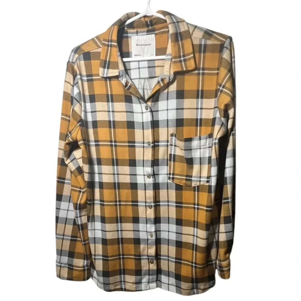 Bluenotes Plaid Button Down Shirt | Women’s Large | NWOT | Fall Layering